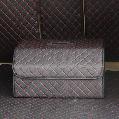 Car Trunk Foldable Storage Box, Checkered Large Size: 54 x 32 x 30cm, Checkered 54 x 32 x 30cm (Beige), Checkered 54 x 32 x 30cm (Black Red)