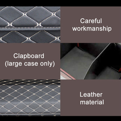 Car Trunk Foldable Storage Box, Rhombic Grid Middle Size: 40 x 32 x 30cm, Rhombic 40 x 32 x 30cm (Wine Red), Rhombic 40 x 32 x 30cm (Beige), Rhombic 40 x 32 x 30cm (Coffee), Rhombic 40 x 32 x 30cm (Black Red), Rhombic 40 x 32 x 30cm (Black)