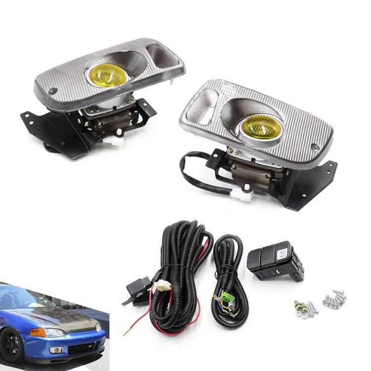 1 Pair Car Modified Front Fog Light for Honda Civic 1992-1995, For Honda Civic 1992-1995 (White Light), For Honda Civic 1992-1995 (Yellow Light)