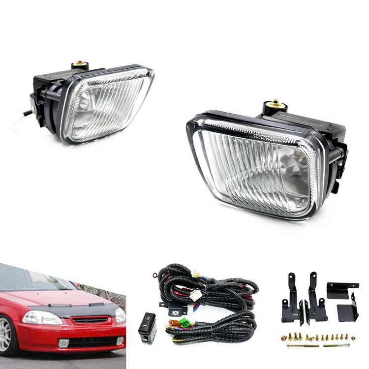 1 Pair Car Modified Front Fog Light for Honda Civic 1996-1998, For Honda Civic 1996-1998 (Yellow Light), For Honda Civic 1996-1998 (White Light)