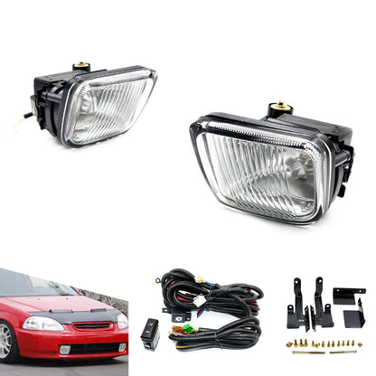 1 Pair Car Modified Front Fog Light for Honda Civic 1996-1998, For Honda Civic 1996-1998 (Yellow Light), For Honda Civic 1996-1998 (White Light)