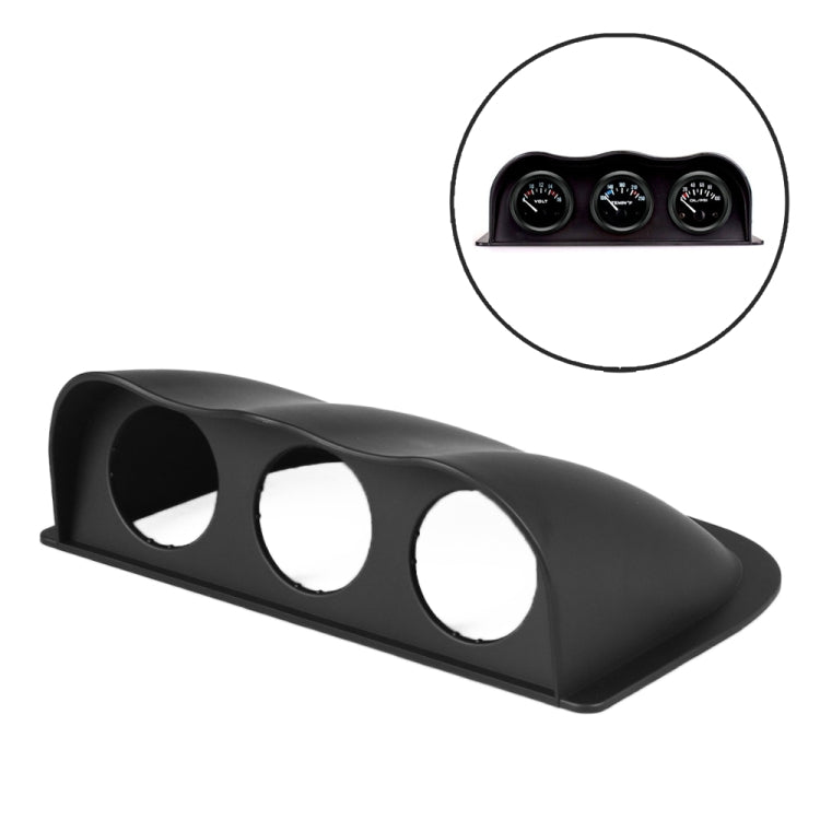 Car 52mm 3 Holes Dash Gauge Meter Pod Mount Holder, Black, 3 Holes, Black
