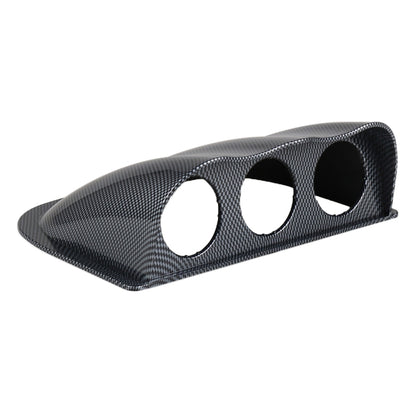 Car 52mm 3 Holes Dash Gauge Meter Pod Mount Holder, Carbon Fiber, 3 Holes, Carbon Fiber