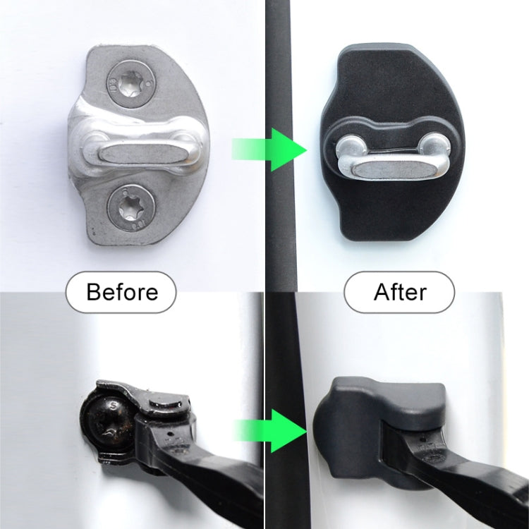 Car Door Lock Cover + Limiter Cover for Tesla Model 3, For Tesla Model 3