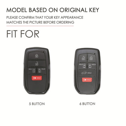 Hallmo Car Genuine Leather Key Protective Cover for Toyota Sienna 5-button, For Toyota Sienna 5-button (Brown), For Toyota Sienna 5-button (Black), For Toyota Sienna 5-button (Blue)