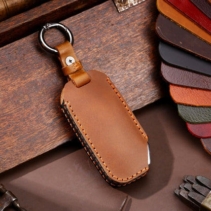 Hallmo Car Cowhide Leather Key Protective Cover for KIA, For KIA (Brown), For KIA (Black), For KIA (Blue)