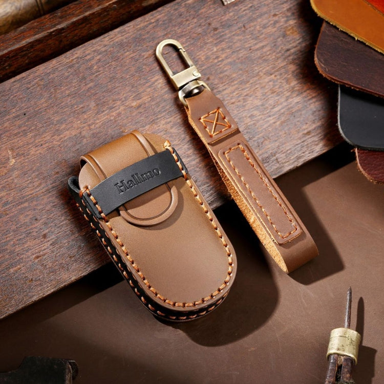 Hallmo Car Genuine Leather Key Protective Cover for Jeep Compass 5-button, For Jeep Compass 5-button (Brown), For Jeep Compass 5-button (Black), For Jeep Compass 5-button (Blue)