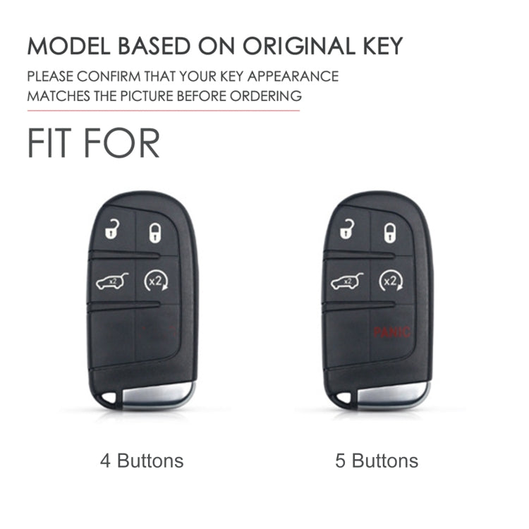 Hallmo Car Genuine Leather Key Protective Cover for Jeep Compass 5-button, For Jeep Compass 5-button (Brown), For Jeep Compass 5-button (Black), For Jeep Compass 5-button (Blue)
