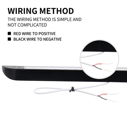 RV / Yacht Awning LED Strip Light DC12-28V with 18 LEDs Lamp Beads, 18 LEDs (Black), 18 LEDs (White)