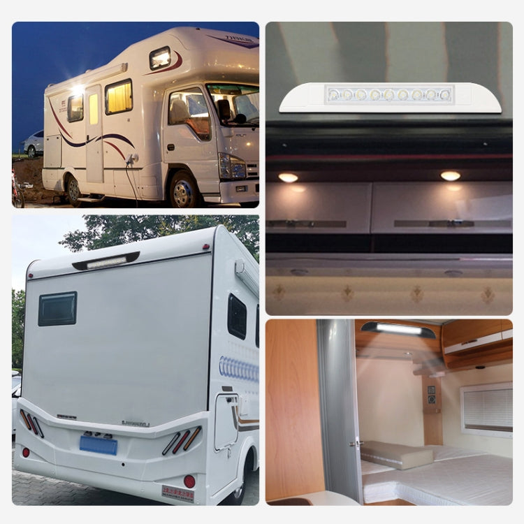 RV / Yacht Awning LED Strip Light DC12-28V with 18 LEDs Lamp Beads, 18 LEDs (Black), 18 LEDs (White)