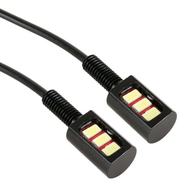 1 Pair DC12V 0.4W 3LEDs SMD-5630 Car / Motorcycle License Plate Light, Cable Length: 27cm, DC12V 0.4W