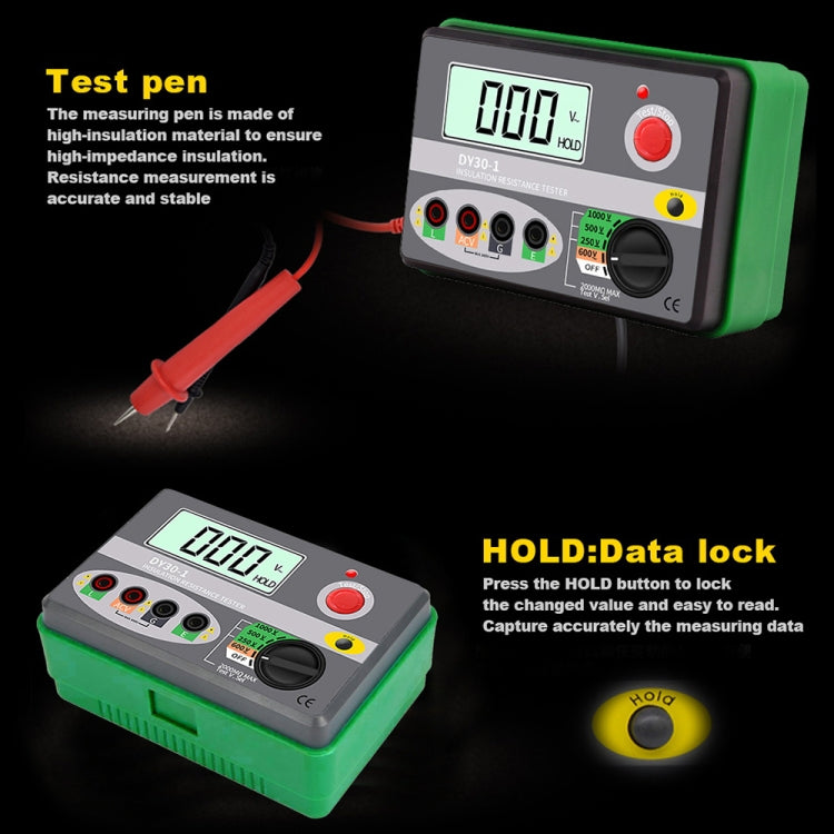 DUOYI DY30-1 Car Digital Insulation Resistance Tester Meter, DY30-1