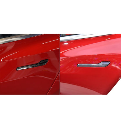 4 PCS Carbon Fiber Car Outside Handle Decorative Sticker for Tesla Model 3, Outside  Handle