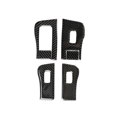 Carbon Fiber Car Window Button Decorative Sticker for Tesla Model 3, Suitable for Left Driving, Window Button