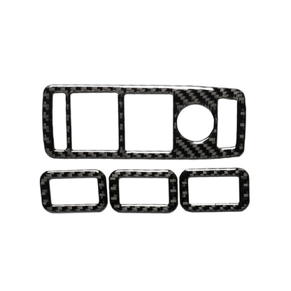 4 PCS Carbon Fiber Car Window Lift Panel Decorative Sticker for Tesla Model X, Window Lift Panel