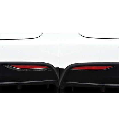 2 PCS Carbon Fiber Car Rear Fog Lamps Decorative Sticker for Tesla Model X, Rear Fog Lamps