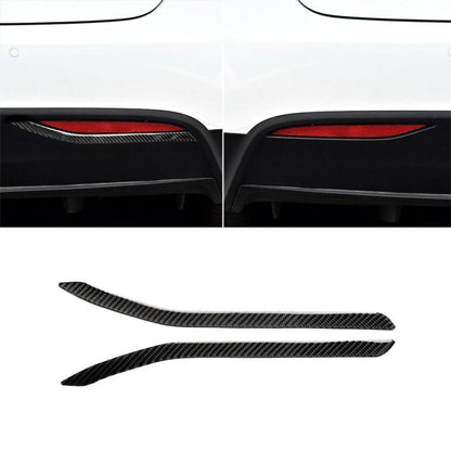 2 PCS Carbon Fiber Car Rear Fog Lamps Decorative Sticker for Tesla Model X, Rear Fog Lamps