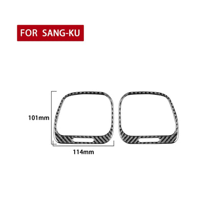 2 PCS / Set Carbon Fiber Car Left and Right Air Outlets Frame Decorative Sticker for Volkswagen Scirocco 2009-2016,Left and Right Drive Universal, Left and Right Air Outlets Frame