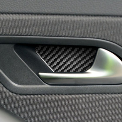 2 PCS / Set Carbon Fiber Car Inner Door Bowl Decorative Sticker for Volkswagen Scirocco 2009-2016,Left and Right Drive Universal, Inner Door Bowl