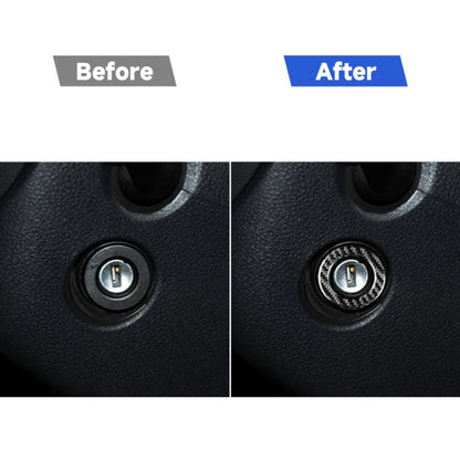 Carbon Fiber Car Cigarette Lighter Key Ring Decorative Sticker for Volkswagen Scirocco 2009-2016,Left and Right Drive Universal, Cigarette Lighter Key Ring