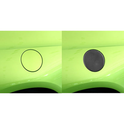 Carbon Fiber Car Fuel Tank Cover Decorative Sticker for Volkswagen Scirocco 2009-2016,Left and Right Drive Universal, Fuel Tank Cover