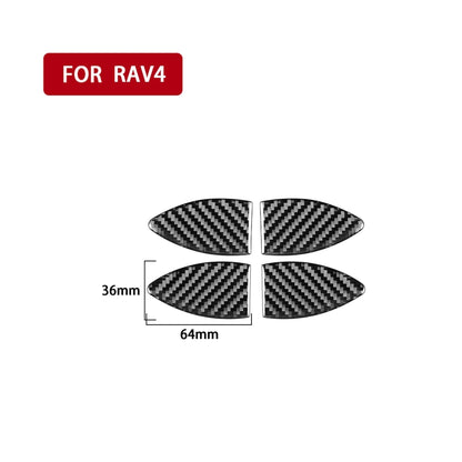 Carbon Fiber Car Inner Door Bowl Decorative Sticker for Toyota Old RAV4 2006-2013,Left and Right Drive Universal, Inner Door Bowl