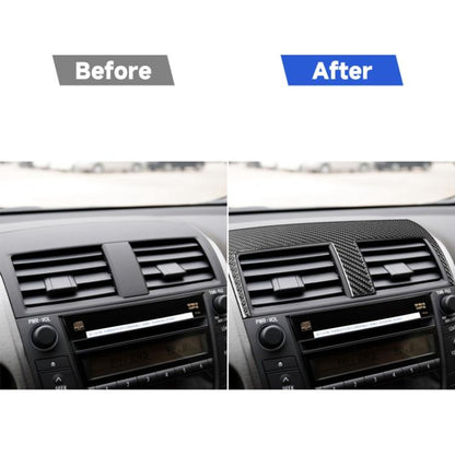 Carbon Fiber Car Central Control Air Outlet Decorative Sticker for Toyota Old RAV4 2006-2013,Left and Right Drive Universal, Central Control Air Outlet
