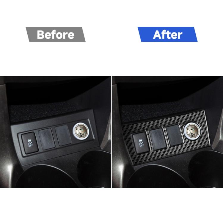 Carbon Fiber Car Cigarette Lighter Panel Decorative Sticker for Toyota Old RAV4 2006-2013,Left and Right Drive Universal, Cigarette Lighter Panel