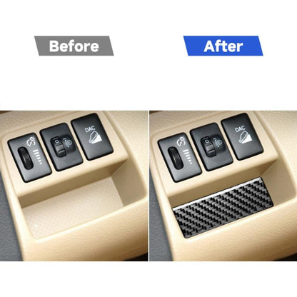 Carbon Fiber Car Headlight Switch Gasket Decorative Sticker for Toyota Old RAV4 2006-2013,Left and Right Drive Universal, Headlight Switch Gasket