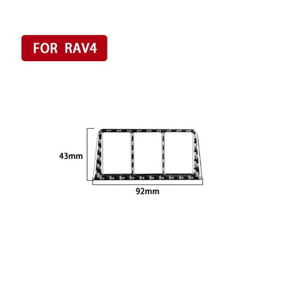 Carbon Fiber Car Headlight Switch Frame Decorative Sticker for Toyota Old RAV4 2006-2013,Left and Right Drive Universal, Headlight Switch Frame