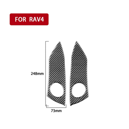Carbon Fiber Car Warning Light Switch Panel Decorative Sticker for Toyota Old RAV4 2006-2013,Left and Right Drive Universal, Warning Light Switch Panel