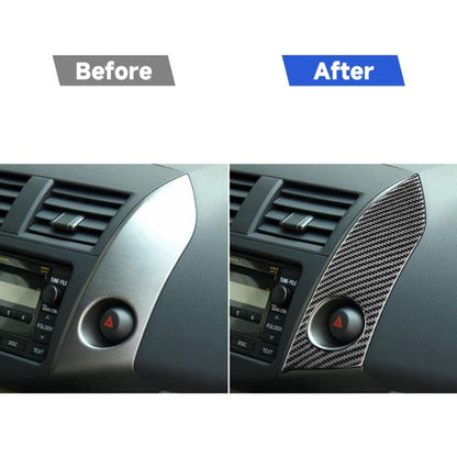Carbon Fiber Car Warning Light Switch Panel Decorative Sticker for Toyota Old RAV4 2006-2013,Left and Right Drive Universal, Warning Light Switch Panel