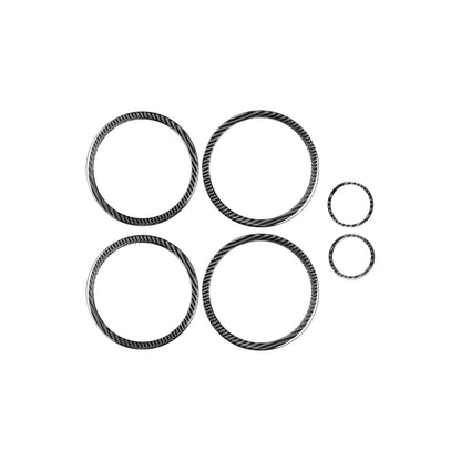 Carbon Fiber Car Door Horn Ring Decorative Sticker for Toyota Old RAV4 2006-2013,Left and Right Drive Universal, Door Horn Ring