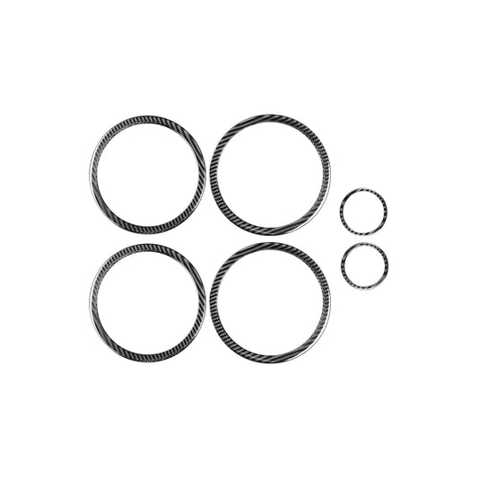 Carbon Fiber Car Door Horn Ring Decorative Sticker for Toyota Old RAV4 2006-2013,Left and Right Drive Universal, Door Horn Ring