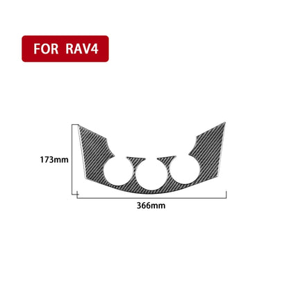Carbon Fiber Car Central Control Switch Panel Decorative Sticker for Toyota Old RAV4 2006-2013,Left and Right Drive Universal, Central Control Switch Panel