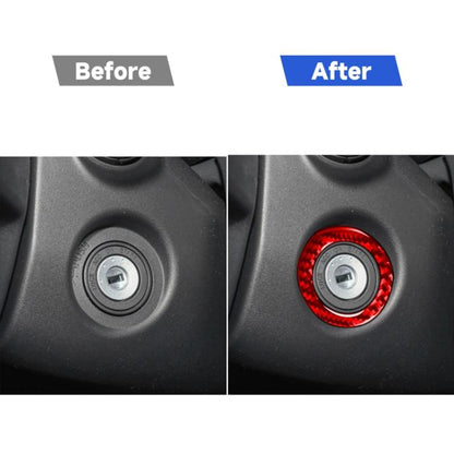 Carbon Fiber Car Ignition Key Ring Decorative Sticker for Toyota Corolla 2014-2018,Left and Right Drive Universal, Ignition Key Ring