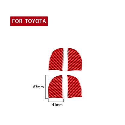 4 PCS / Set Carbon Fiber Car Inner Door Bowl Decorative Sticker for Toyota Corolla 2014-2018,Left and Right Drive Universal, Inner Door Bowl