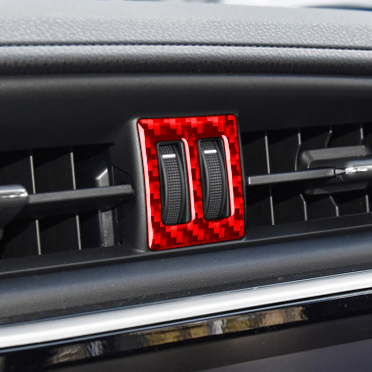 Carbon Fiber Car Central Air Outlet Switch Decorative Sticker for Toyota Corolla 2014-2018,Left and Right Drive Universal, Central Air Outlet Switch