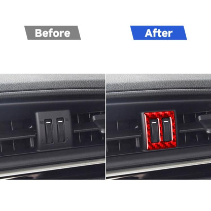 Carbon Fiber Car Central Air Outlet Switch Decorative Sticker for Toyota Corolla 2014-2018,Left and Right Drive Universal, Central Air Outlet Switch