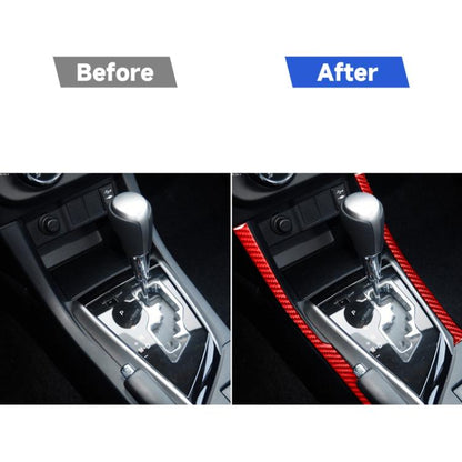 2 PCS / Set Carbon Fiber Car Gear Side Decorative Sticker for Toyota Corolla 2014-2018,Left Drive, Gear Side,Left Drive