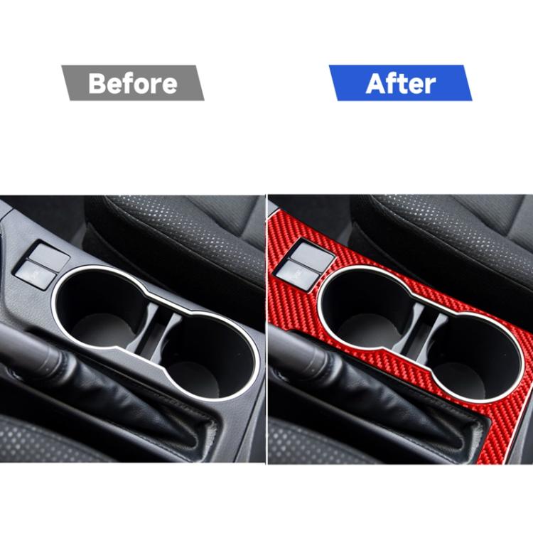 Carbon Fiber Car Cup Holder Panel A Decorative Sticker for Toyota Corolla 2014-2018,Left Drive, Cup Holder Panel A,Left Drive