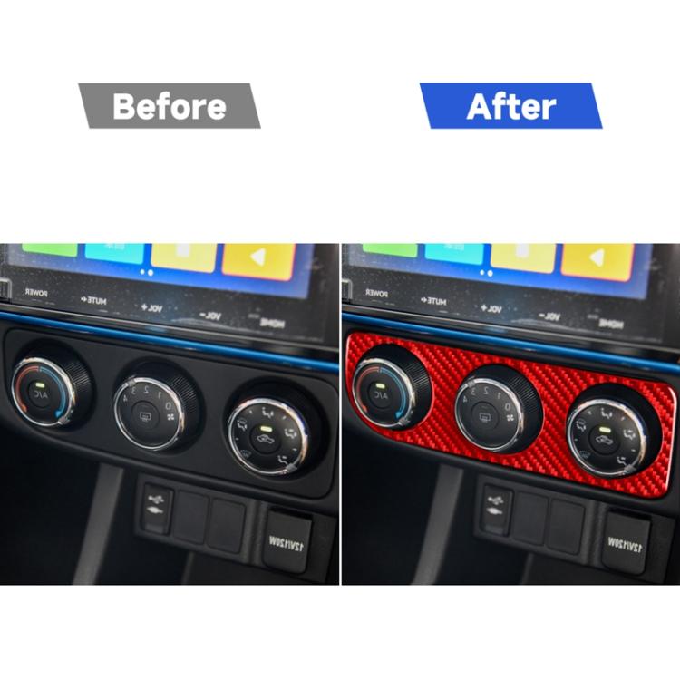 Carbon Fiber Car Air Conditioner Switch Panel B Decorative Sticker for Toyota Corolla 2014-2018,Right Drive, Air Conditioner Switch Panel B,Right Drive