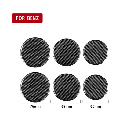 6 PCS / Set Carbon Fiber Car Seat Adjustment Button Panel Decorative Sticker for Mercedes-Benz B-Class 2019,Left and Right Drive Universal, Seat Adjustment Button Panel