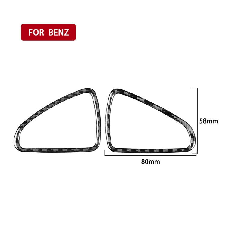 2 PCS / Set Carbon Fiber Car Dashboard Air Outlet Decorative Sticker for Mercedes-Benz B-Class 2019 / GLB 2020,Left and Right Drive Universal, Dashboard Air Outlet