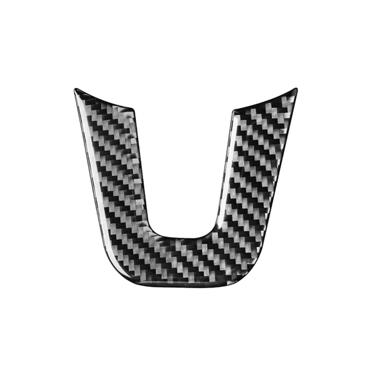 Carbon Fiber Car Steering Wheel U-shaped Decorative Sticker for Mercedes-Benz B-Class 2019 / GLB 2020,Left and Right Drive Universal, Steering Wheel U-shaped