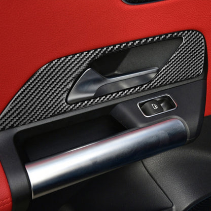 4 PCS / Set Carbon Fiber Car Inner Door Handle Frame Decorative Sticker for Mercedes-Benz B-Class 2019 / GLB 2020,Left and Right Drive Universal, Inner Door Handle Frame