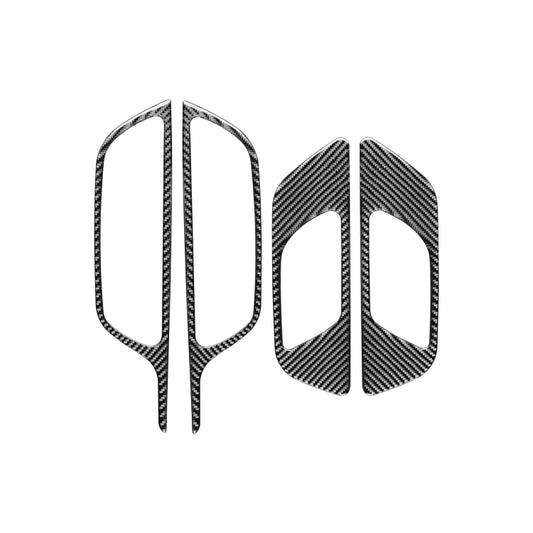 4 PCS / Set Carbon Fiber Car Inner Door Handle Frame Decorative Sticker for Mercedes-Benz B-Class 2019 / GLB 2020,Left and Right Drive Universal, Inner Door Handle Frame