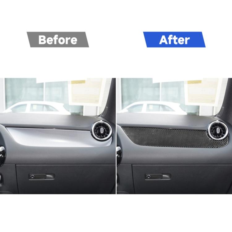Carbon Fiber Car Co-pilot Control Panel Decorative Sticker for Mercedes-Benz B-Class 2019 / GLB 2020,Left Drive, Co-pilot Control Panel,Left Drive