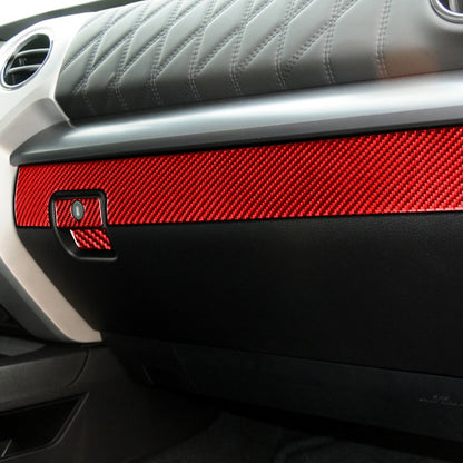 3 PCS / Set Carbon Fiber Car Co-pilot Glove Box Decorative Sticker for Toyota Tundra 2014-2018,Left Drive, Co-pilot Glove Box,Left Drive