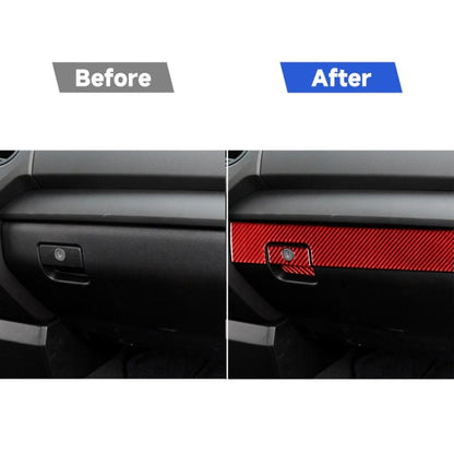 3 PCS / Set Carbon Fiber Car Co-pilot Glove Box Decorative Sticker for Toyota Tundra 2014-2018,Left Drive, Co-pilot Glove Box,Left Drive